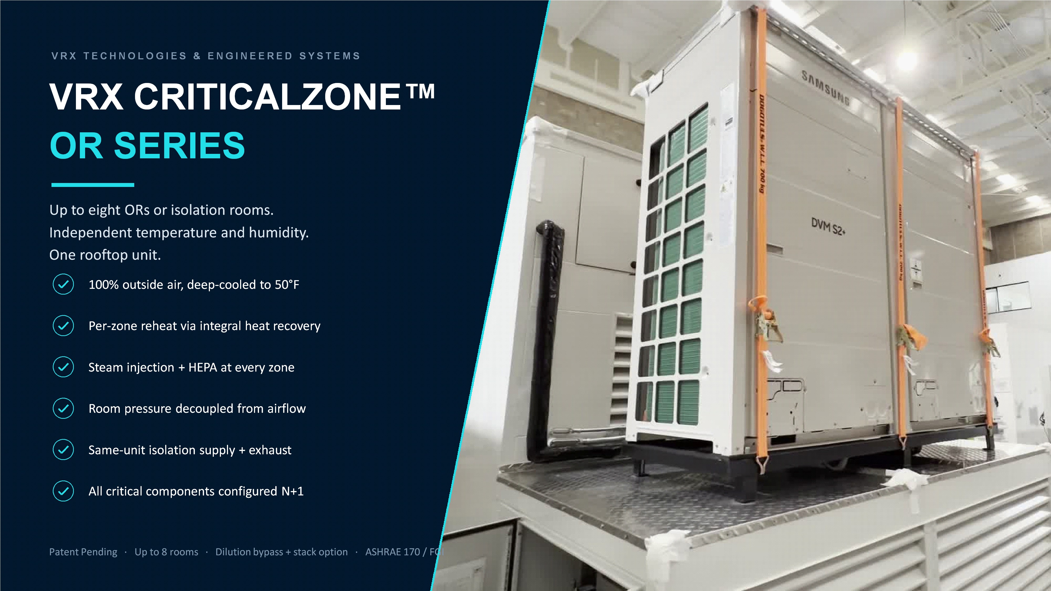 Equipment shown in the VRX CriticalZone OR Series presentation